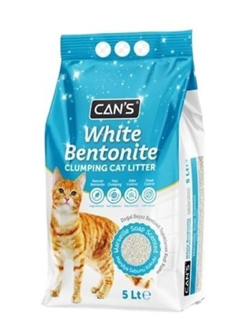 Can'S Marsilya Sabunu Kokulu Topaklanan İnce Taneli Bentonit Kedi Kumu 5 lt