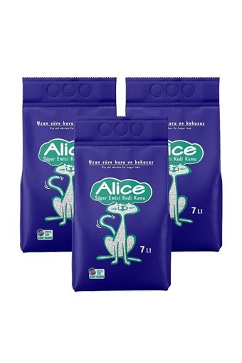 Alice Topaklanan Kalın Taneli Bentonit Kedi Kumu 3x7 lt