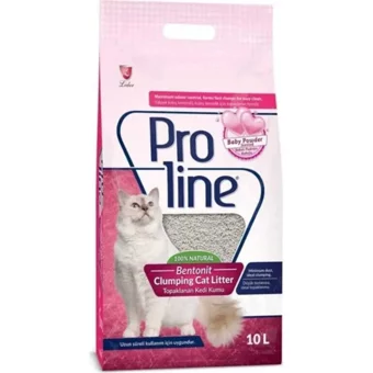 Proline Bebek Pudrası Lavanta Kokulu Topaklanan İnce Taneli Bentonit Kedi Kumu 2x10 lt