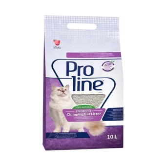 Proline Bebek Pudrası Lavanta Kokulu Topaklanan İnce Taneli Bentonit Kedi Kumu 2x10 lt