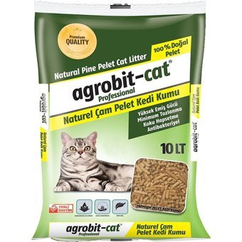 Agrobit Cat Kalın Taneli Çam Pellet Kedi Kumu 10 lt