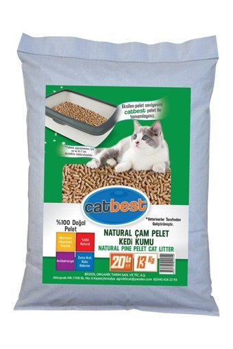 Catbest Kalın Taneli Çam Pellet Kedi Kumu 20 lt