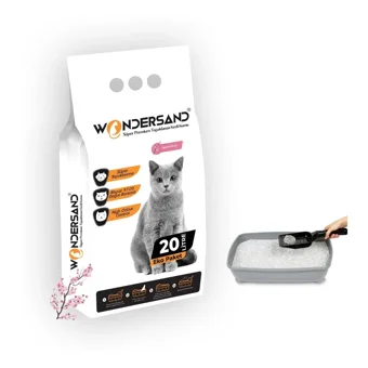 Wondersand Japon Kirazı Kokulu Topaklanan İnce Taneli Bentonit Kedi Kumu 20 lt