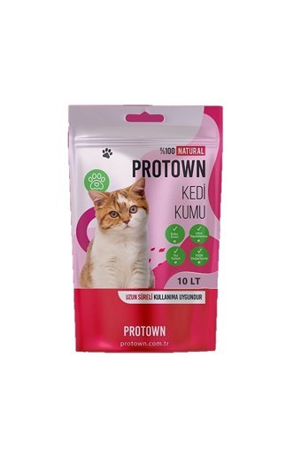 Pro Town Lavanta Kokulu Topaklanan İnce Taneli Aktif Karbonlu Bentonit Kedi Kumu 10 lt
