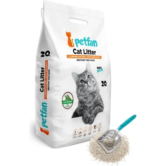 Petfan Çam Kokulu Topaklanan İnce Taneli Bentonit Kedi Kumu 20 lt