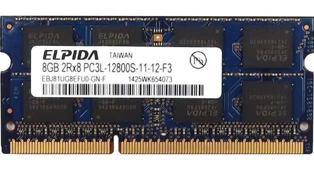 Elpida EBJ81UG8EFU0-GN 8 GB DDR3 1x8 1600 MHz Ram