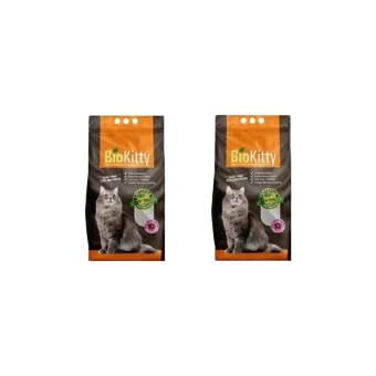 Bio Kitty Bebek Pudrası Kokulu Topaklanan Kalın Taneli Bentonit Kedi Kumu 2x10 lt
