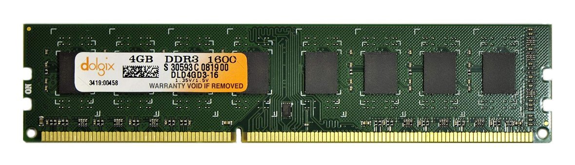Dolgix 4 GB DDR3 1x4 1600 MHz Ram