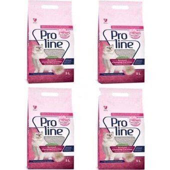 Proline Bebek Pudrası Kokulu Topaklanan İnce Taneli Bentonit Kedi Kumu 4x5 lt