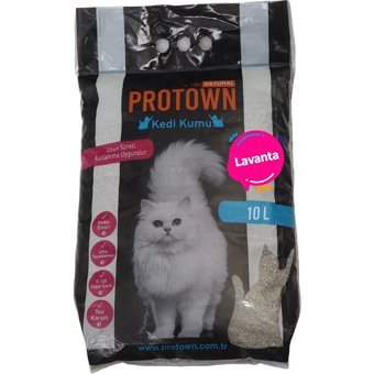 Pro Town Lavanta Kokulu Topaklanan İnce Taneli Bentonit Kedi Kumu 10 lt