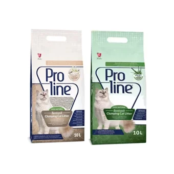Proline Aleo Vera Vanilya Kokulu Topaklanan İnce Taneli Bentonit Kedi Kumu 2x10 lt