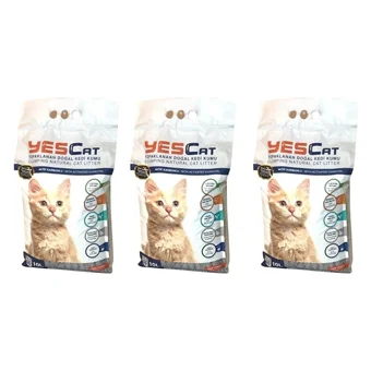 Yescat Topaklanan İnce Taneli Aktif Karbonlu Bentonit Kedi Kumu 30 lt