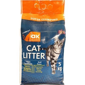 Ak Lavanta Kokulu Topaklanan Kalın Taneli Bentonit Kedi Kumu 5 kg
