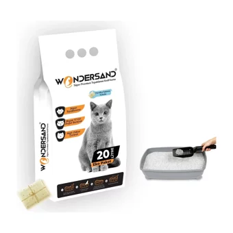 Wondersand Sabun Kokulu Topaklanan İnce Taneli Bentonit Kedi Kumu 20 lt