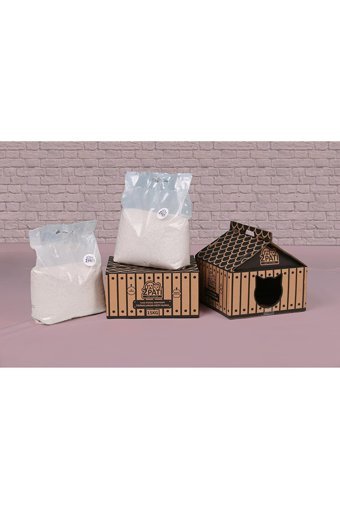2 Pati Bebek Pudralı Topaklanan İnce Taneli Bentonit Kedi Kumu 15 kg