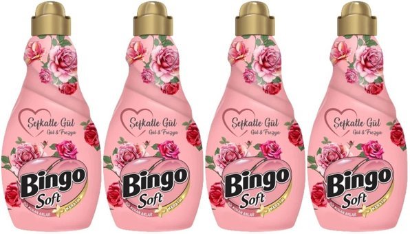 Bingo Soft Konsantre Şefkatle Gül 240 Yıkama Yumuşatıcı 4x1.44 lt
