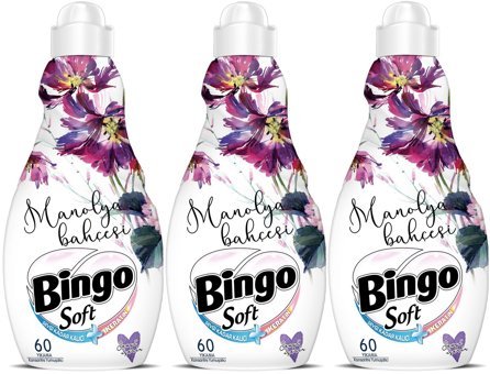 Bingo Soft Konsantre Manolya Bahçesi 180 Yıkama Yumuşatıcı 3x1.44 lt