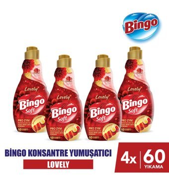 Bingo Soft Lovely Konsantre 240 Yıkama Yumuşatıcı 4x1.44 lt