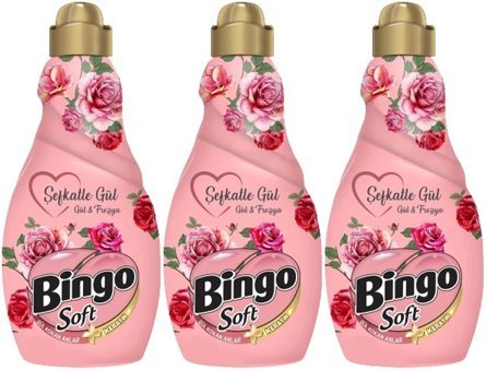 Bingo Soft Konsantre Gül 180 Yıkama Yumuşatıcı 3x1.44 lt
