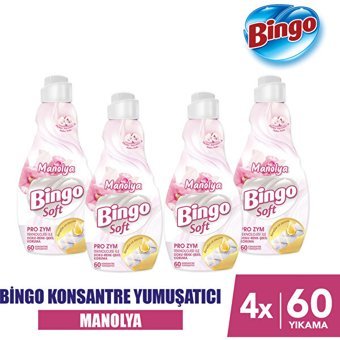 Bingo Soft Konsantre Manolya 240 Yıkama Yumuşatıcı 4x1.44 lt