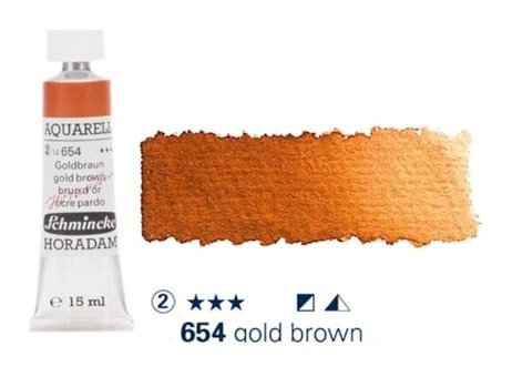 Schmincke Seri 2 Gold Brown 654 Sedefli Tüp Sulu Boya