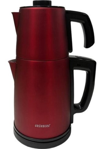 Grünberg GR-201 Çelik Demlikli 1850 W Çelik Gövdeli Kırmızı Çay Makinesi