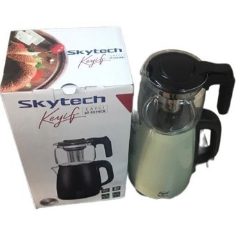 Skytech ST-5575CK Cam Demlikli 1500 W Çelik Gövdeli Yeşil Çay Makinesi