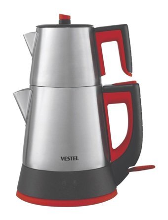 Vestel Sefa 1000 X Çelik Demlikli 1800 WIşıklı Çelik Gövdeli İnox Çay Makinesi
