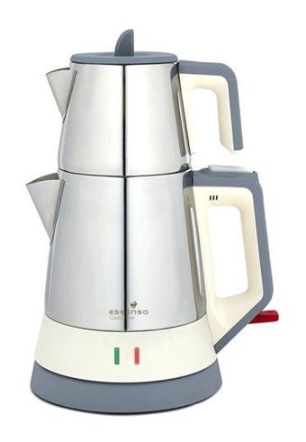Esse Essenso Cool&Clever Çelik Demlikli 1600 W Çelik Gövdeli Beyaz-İnox Çay Makinesi