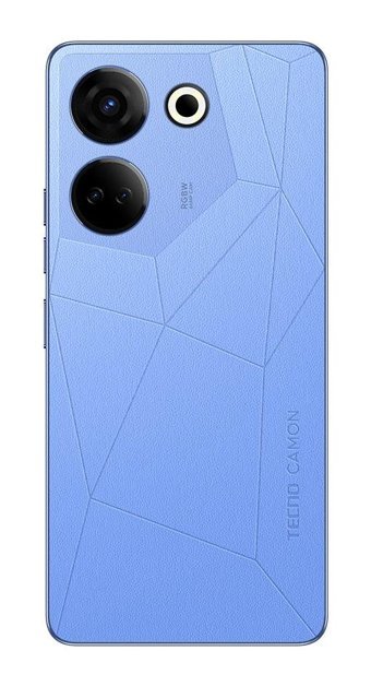 Tecno Camon 20 256 GB Hafıza 8 GB Ram 6.67 inç 64 MP Çift Hatlı AMOLED Ekran Android Akıllı Cep Telefonu Mavi