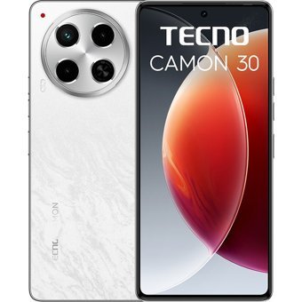 Tecno Camon 30 256 GB Hafıza 8 GB Ram 6.78 inç 50 MP Çift Hatlı AMOLED Ekran Android Akıllı Cep Telefonu Beyaz