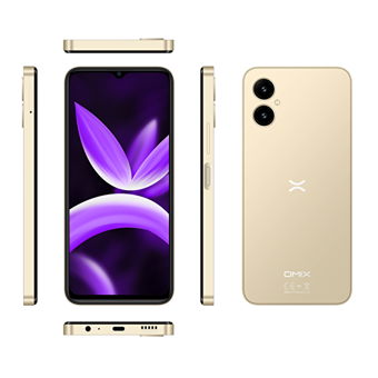 Omix X5 128 GB Hafıza 6 GB Ram 6.56 inç 50 MP Çift Hatlı IPS LCD Ekran Android Akıllı Cep Telefonu Altın