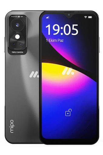 Mipo M46 Plus 256 GB Hafıza 8 GB Ram 6.82 inç 48 MP IPS LCD Ekran Android Akıllı Cep Telefonu Gri