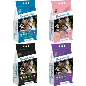 Benty Sandy Lavanta Kokulu Topaklanan İnce Taneli Bentonit Kedi Kumu 2x10 lt