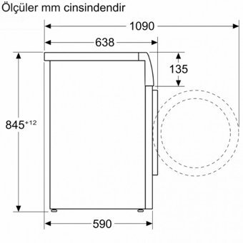 Siemens WG54B2A0TR 10 kg 1400 Devir A Beyaz Çamaşır Makinesi