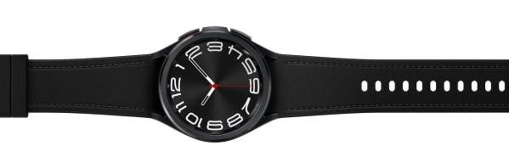 Samsung Galaxy Watch 6 Classic (SM-R950) Android Wear Su Geçirmez 42.5 mm Silikon Kordon Daire Tansiyon Ölçen Unisex Akıllı Saat Siyah
