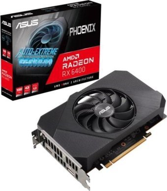 Asus Phoenix Radeon RX 6400 4G 4 GB GDDR6 PCI-Express 4.0 DirectX 12 UlTİmate Crossfire 2 Fanlı 64 bit Masaüstü AMD Ekran Kartı