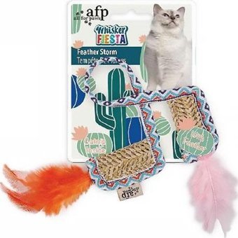 Afp Whisker Fiesta Tüylü Isırma Yavru-Yetişkin Hasır Kedi Oyuncağı