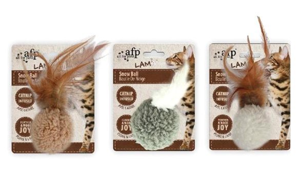 Afp Lambswool Hareketli Isırma Yavru-Yetişkin Top Kedi Oyuncağı