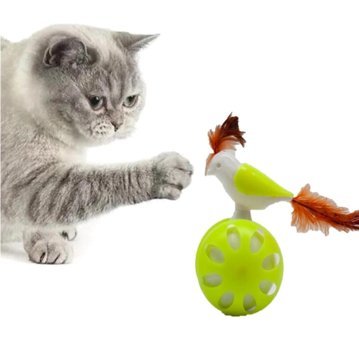Tineke Hareketli Tüylü Yakalama Yavru Kuş-Top Kedi Oyuncağı