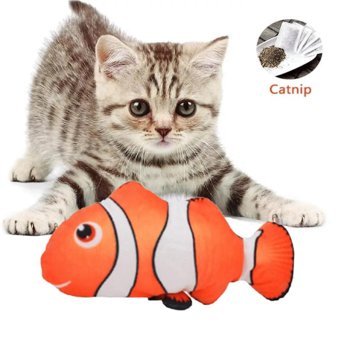 Tineke Hareketli Isırma Yavru-Yetişkin Balık Kedi Oyuncağı
