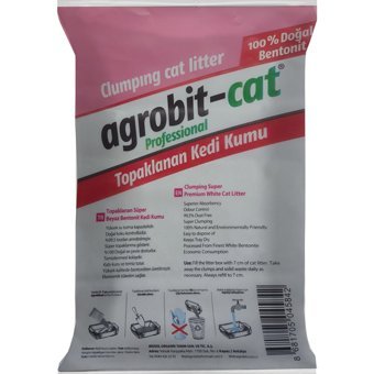 Agrobit Cat Bebek Pudrası Kokulu Topaklanan İnce Taneli Bentonit Kedi Kumu 10 lt