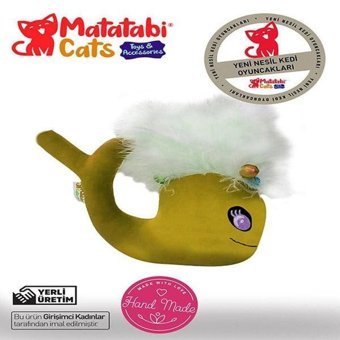 Matatabi Cats Peluş Isırma Yavru-Yetişkin Balık Kedi Oyuncağı