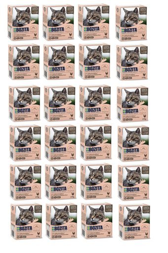 Bozita Tavuk-Ciğer Parça Etli Yaş Kedi Maması 24x370 gr