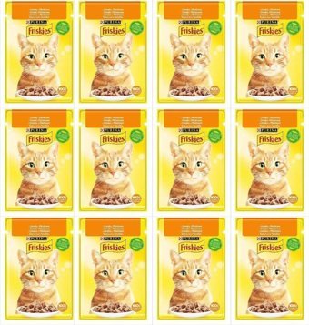 Friskies Tavuk Parça Etli Yaş Kedi Maması 12x85 gr