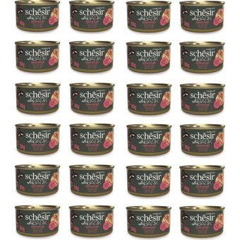 Schesir After Dark Tavuk-Sığır Eti Parça Etli Yaş Kedi Maması 24x80 gr
