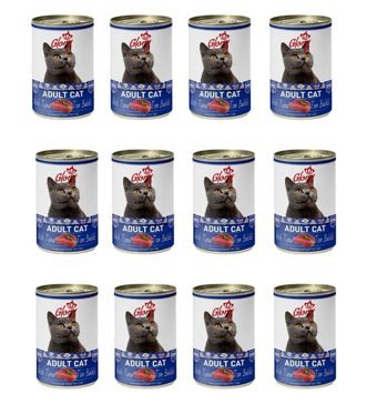 Glory Ton Balıklı-Hamsi Parça Etli Yaş Kedi Maması 12x400 gr