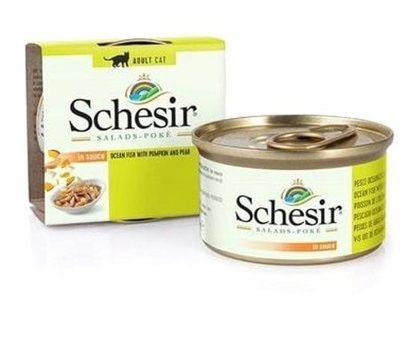 Schesir Salads Poke Denizbalığı-Balkabak Parça Etli Yaş Kedi Maması 85 gr