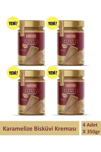 Harras Karamelize Bisküvi Ezme Krem Çikolata 4x350 gr