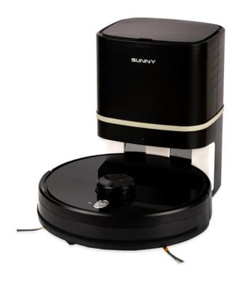 Sunny Hero Pro Haritalı Çöp İstasyonlu Çift Fırçalı Hepa Filtreli Kuru 4000 PA Siyah Robot Süpürge